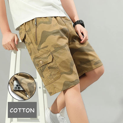 2026 Mens Cargo Shorts Hiking Running Shorts Light Weight Summer Camo Shorts with Pocket