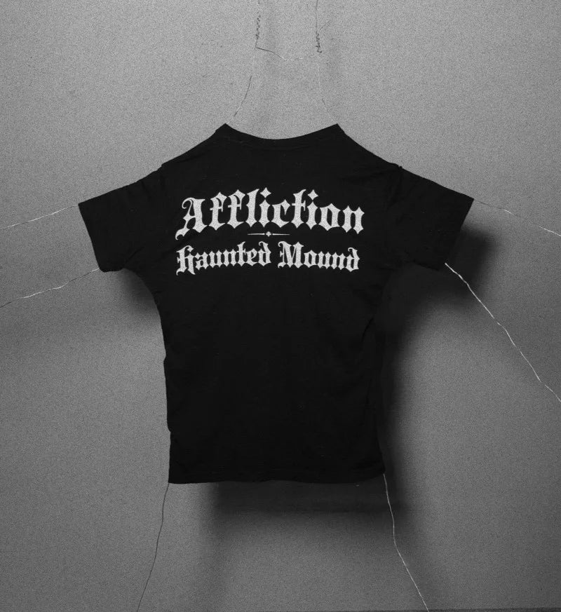 Y2K Gothic T Shirt Haunted Mound Ghost Skull Pattern Streetwear Men Women Harajuku Hip Hop Vintage Unisex Cotton Short Sleeve