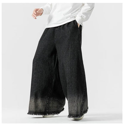 Streetwear Men Wide Leg Jeans Oversized Fashion Loose Jean Pants Male High Street Jogger Woman Denim Trousers Plus Size 5XL