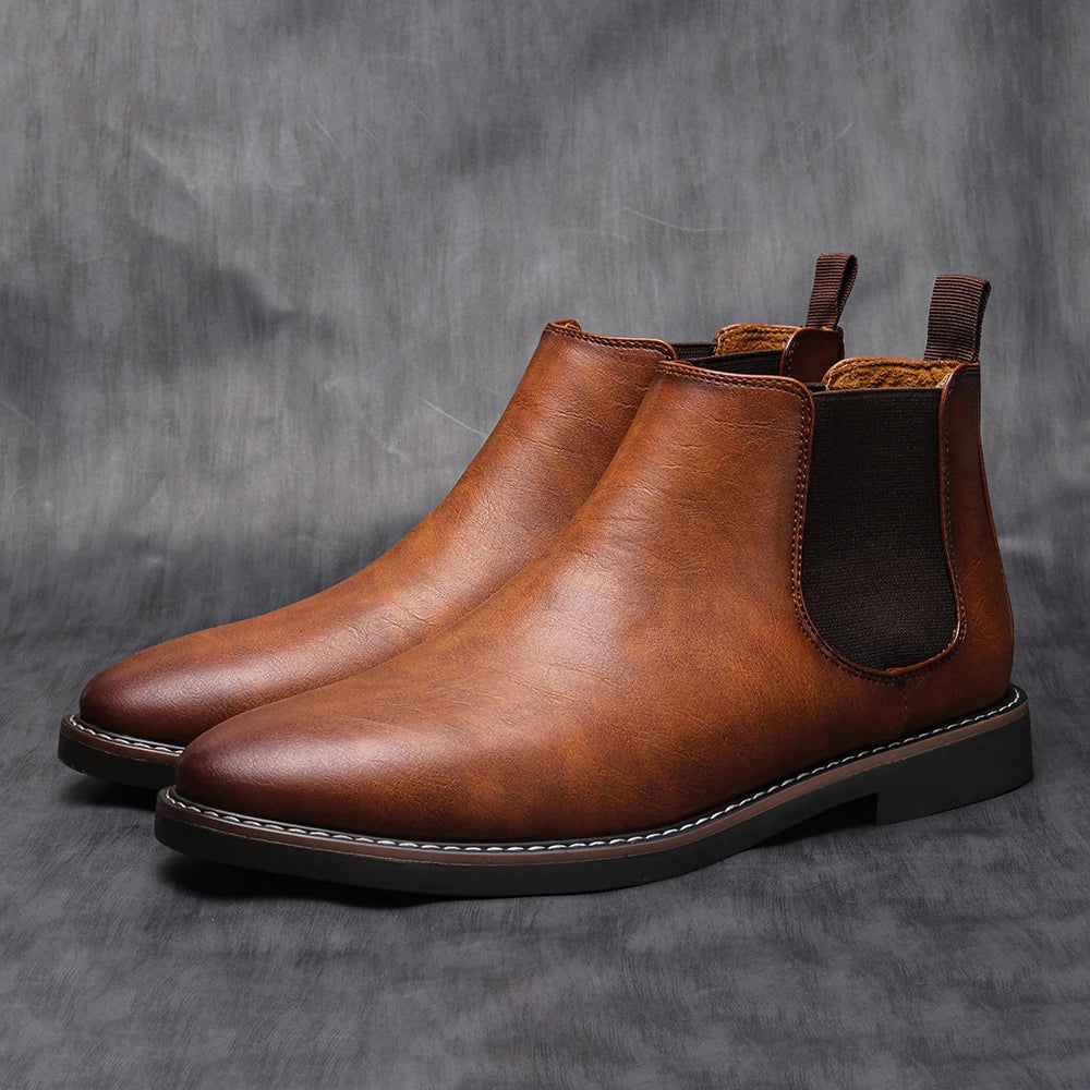 40~46 Men Chelsea Boots Brand Retro Comfortable Fashion Men Boots