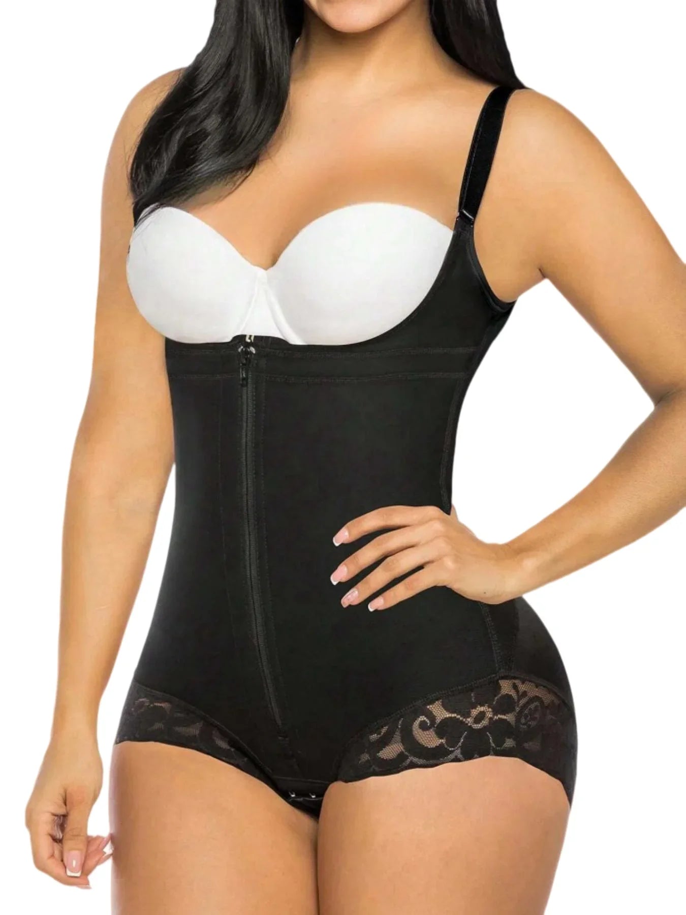 1 Pc Shapewear For Women Tummy Control Fajas Colombianas Body Shaper Zipper Open Bust Bodysuit