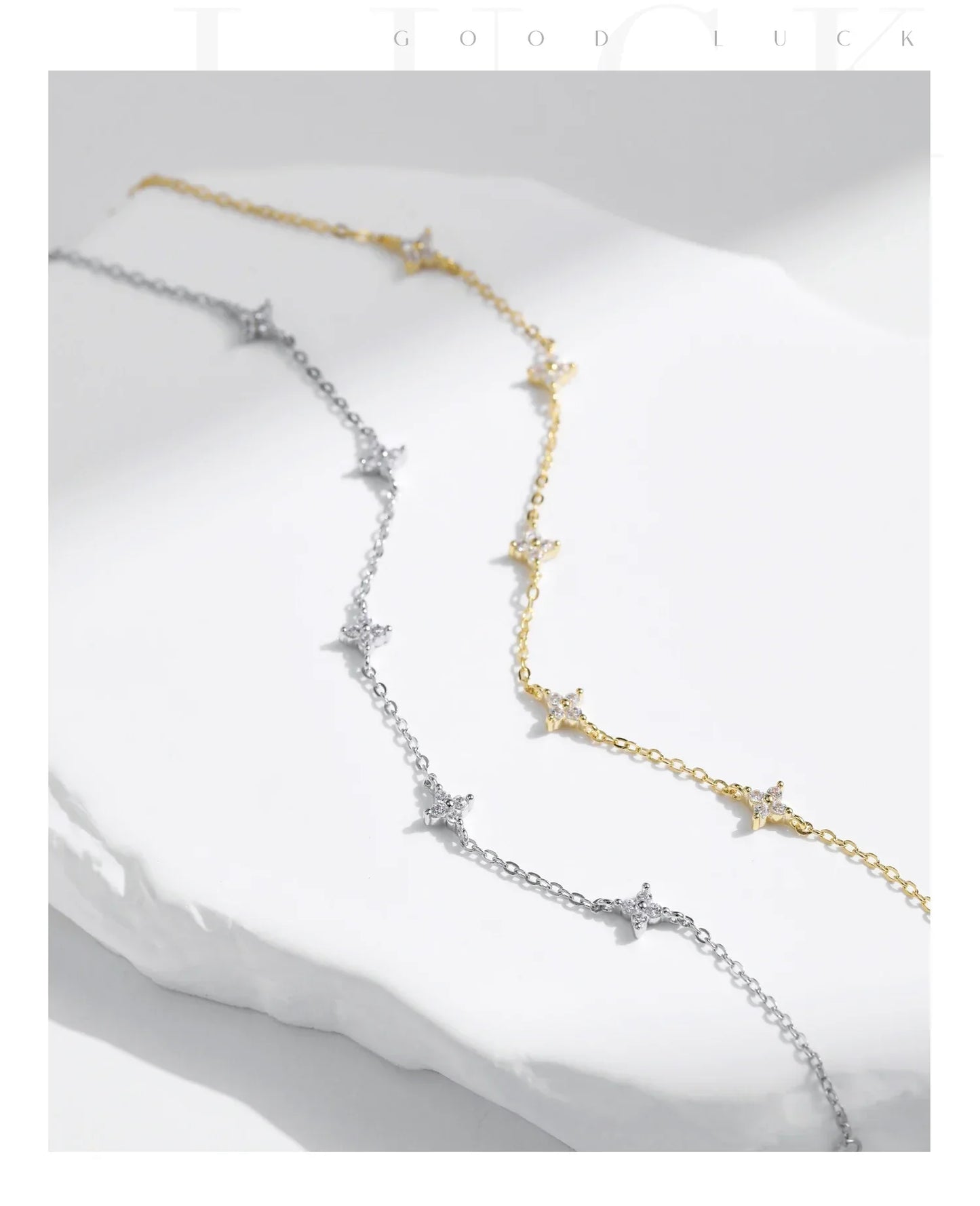 925 Sterling Silver Mini Flowers Bracelet Dainty Link Chain Pave Setting CZ For Women Wedding Fine Jewelry Gift