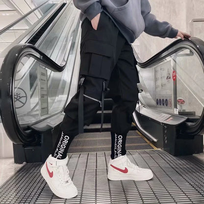 Mens Techwear Sweatpants Y2K Streetwear Jogging Pants Men Hip Hop Street Dance Casual Trousers Vintage Cargo Pant Pantalon Homme