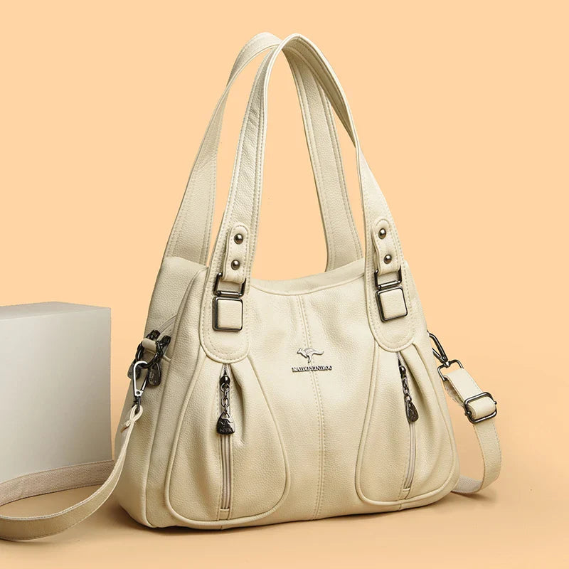100% Genuine Leather Women Handbag Fashion Girls Top-Handle Bucket Bag Soft Cowhide Female Shoulder Bags Women Crossbody Bag Sac