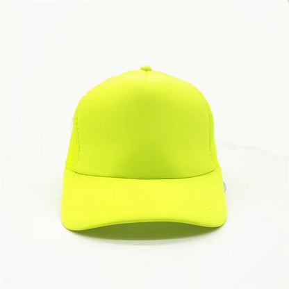 Unisex Cheaper 5 Panel Trucker Hat For Adult Summer Net Baseball Cap Men Women Sponge Mesh Adjustable Sun Hat Visor