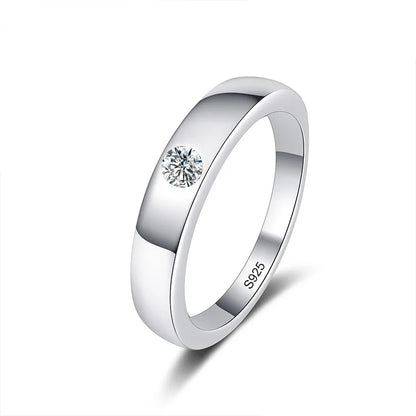 D VVS1 Moissanite Ring for Women Man Sparkling Wedding Eternity Bands Sterling Silver 925 Engagement Rings Fine Jewelry