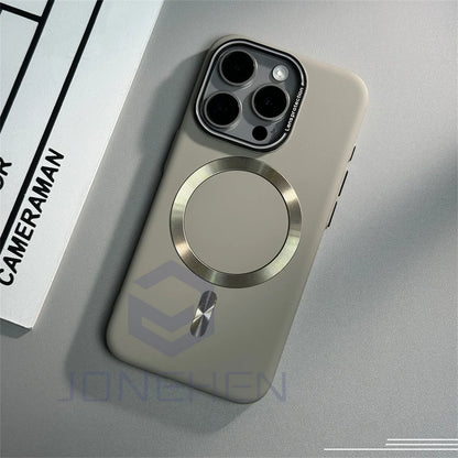 Luxury Solid Color Matte Magnetic Wireless Charge Case For Magsafe For iPhone 15 14 13 12 16 17 Pro Max Ultra Thin Hard PC Cover