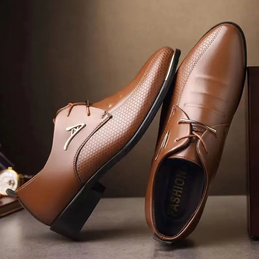 Brown Business Social Shoe Male Black Men's Formal Shoes Party Leather Casual Suit 2025 Trend Elegant and Classic Official New