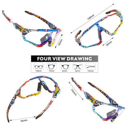 Photochromic Cycling Sunglasses Men Women Road Mtb Mountain Bike Bicycle Glasses Cycling Glasses Sport Running Eyewear