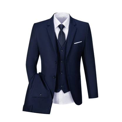 Men's suit 3-piece jacket vest pants size XS-XXXL casual fashion single-breasted jacket wedding party elegant and stylish