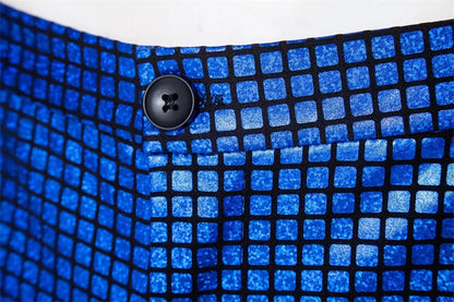 New Men Luxurious Sequined Checkered Suit Pants Fashion Male Dance Party Bar KTV Casual Dress Small Stretch Trousers
