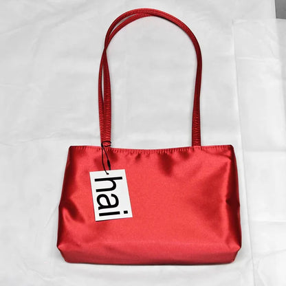 2026 Luxury Shoulder Bags Silk Women's Handbag Square Underarm Bag Ins Famous Brand Commuter Bag Contrasting Color Macaron Totes