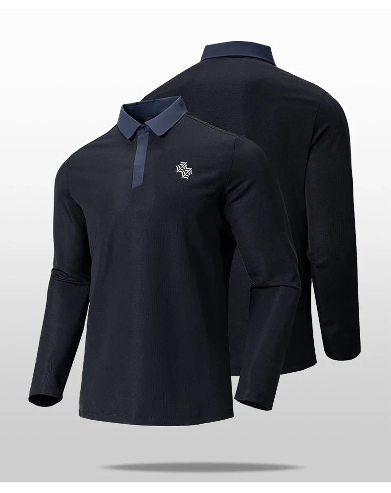 Autumn and Winter Fashion Outdoor Sports Long Sleeve Stand Collar T-Shirt Running Fitness Breathable Base Shirt Tops