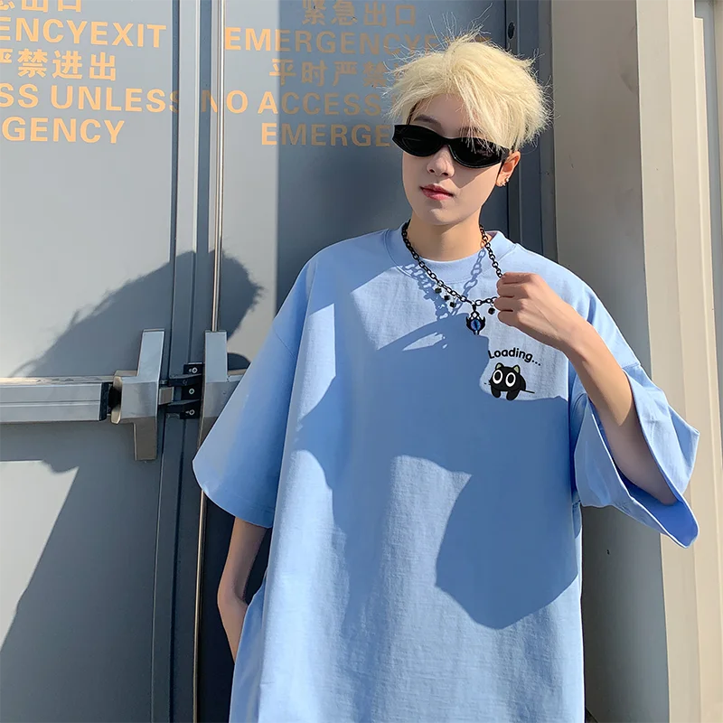 Men's T-shirts Oversized Summer Casual Wear 3XL White Cotton Tshirt for Men Funny Anime Print Men Tee Shirts New Clothes