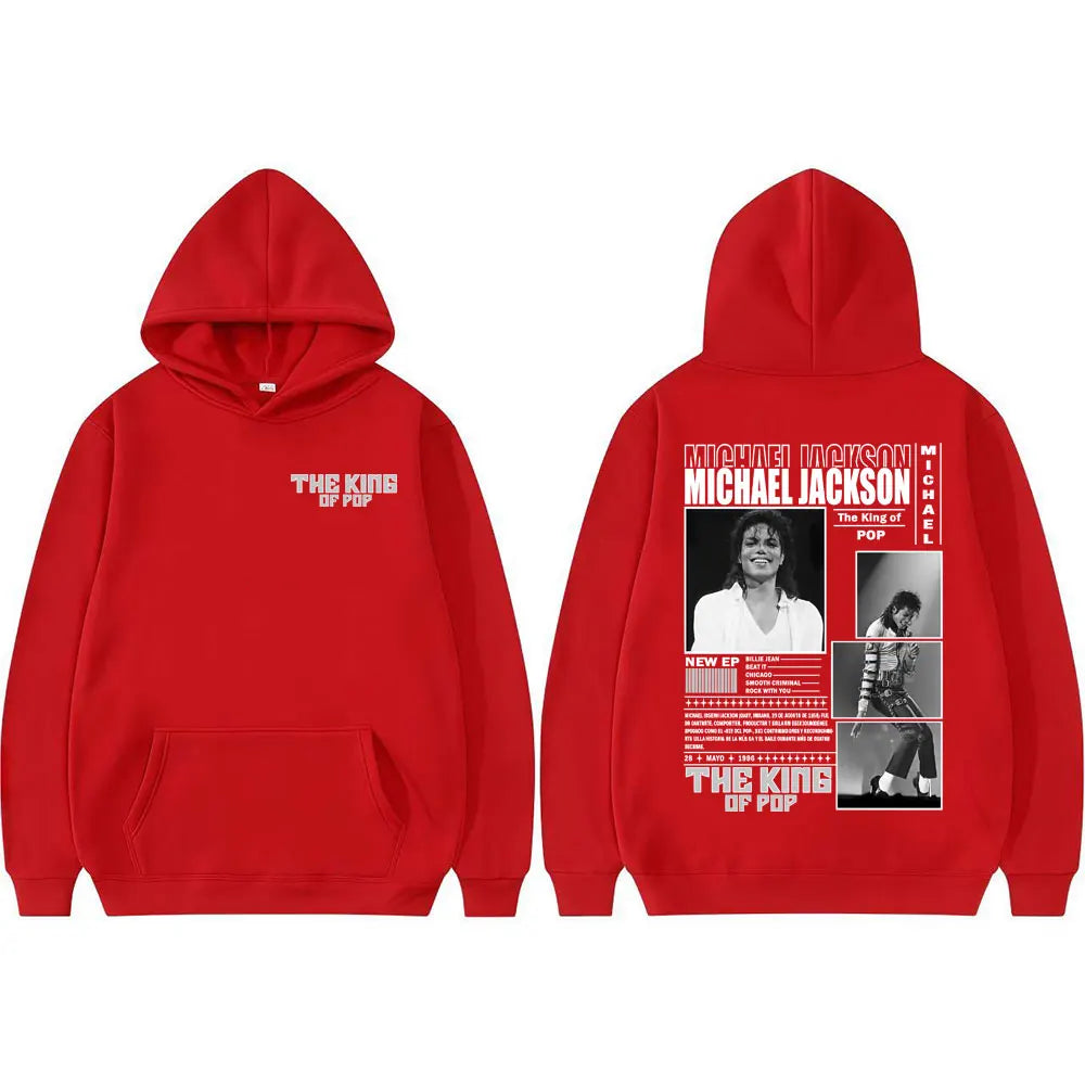 King of Pop Michael Jackson Bad Era Hoodies Men Women Fashion Hip Hop High Street Sweatshirt Fleece Casual Long Sleeve Pullovers