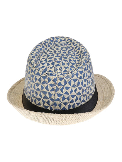 Men's Hat Woven Straw Sunshade Hat Casual Buckle Beach Sun White Wedding Black Belt Fedoras Jazz Hat Panama Cap