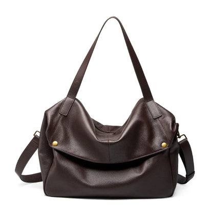 2026 New Large Capacity Women's Shoulder Bag Genuine Leather Tote Casual Handbag for University Students And Commuters Crossbody