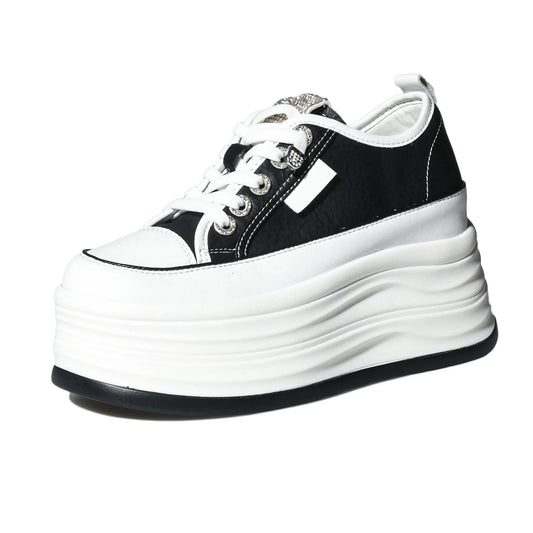 Hidden Heel Shoes High Platform shoes 9cm 3 inch comfortable sneakers for women Vulcanized Shoes Chunky Wedge Casual Shoes