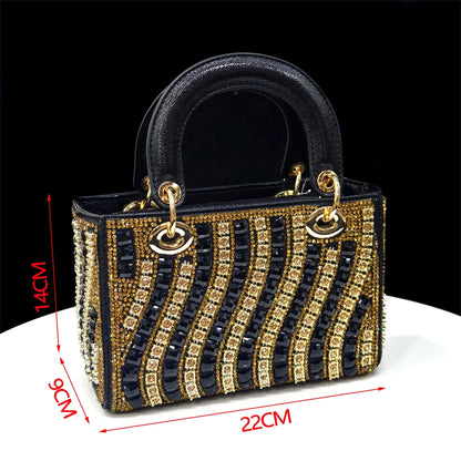 2025 Elegant Multicolor Color Women's  Heels and Rhinestone Handbag Set - Italian Design for Weddings and Parties