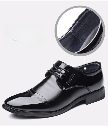 Men Dress Shoes Patent Leather Oxford Shoes Male Formal Big Size 38-48 Handsome Men Pointed Toe for Wedding