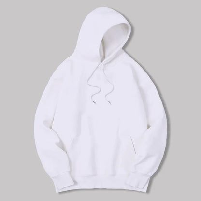 2025 Men's Solid Color Hooded Sweaters Men's Warm Wool Sweater Fashionable Street Clothing Loose  Breathable Jersey Brand Hooded