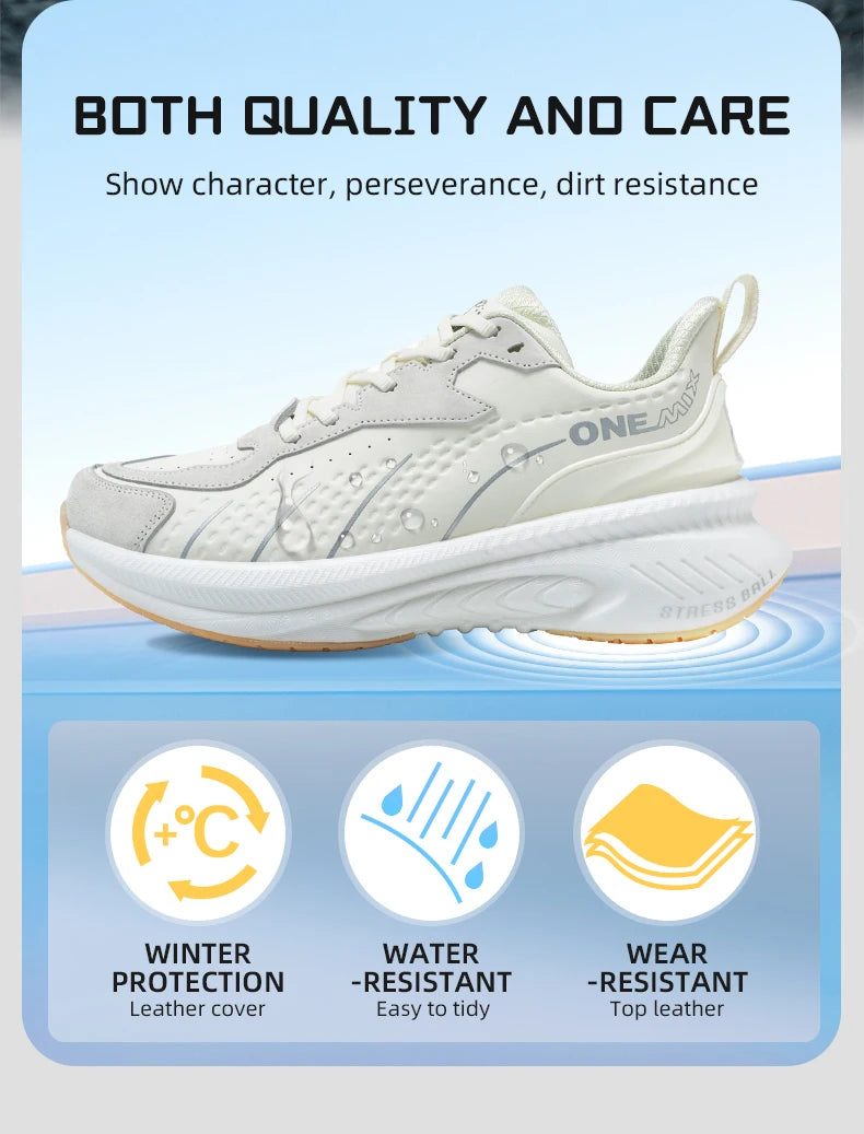 2025 Winter Training Running Shoes for Men Sport Shoes Leather Warm Wear-resistant Female Jogging Shoes Walking Sneakers