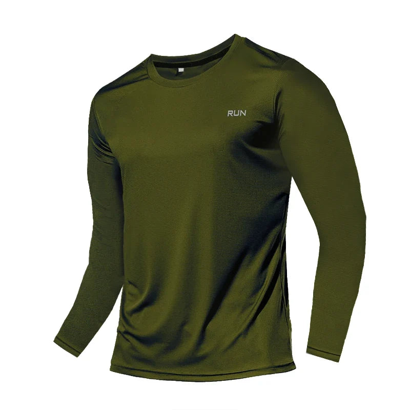 Men's UPF 50+ Sun Protection Shirts Long Sleeve UV Swim Shirt Fishing Hiking Running Rash Guard Quick Dry Lightweight