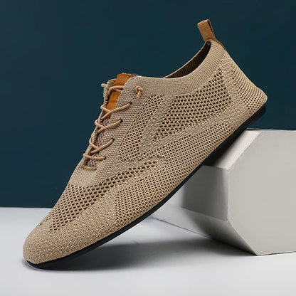 Summer Men Shoes Mesh Flat Outdoor High Quality Walking Shoes Comfortable Lace Up Breathable Non Slip Casual Man Shoe
