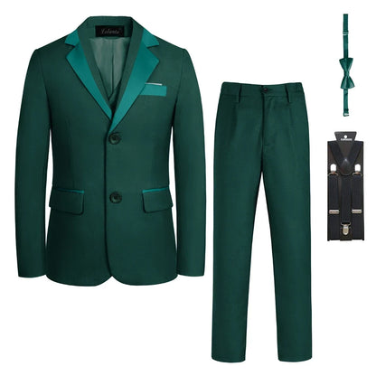 5Pcs/6Pcs Boys Suits Tuxedo Formal Blazer Page Boy Suit Slim fit for Wedding Party 2-14Years