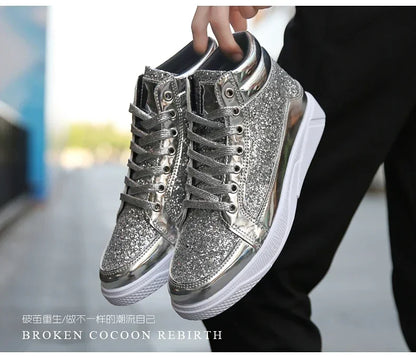Mens Casual Shoes Non-slip Sports Outsole  Light High-top Men Fashion Boots Wear-resistant Male Sneakers 48