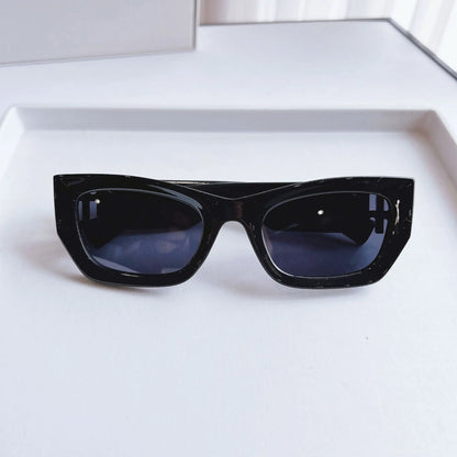 Light Luxury Designer Sun Glasses Women's Retro Polygonal Cat Eye Sunglasses for Men UV400 Personality Cool Trendy Glasses