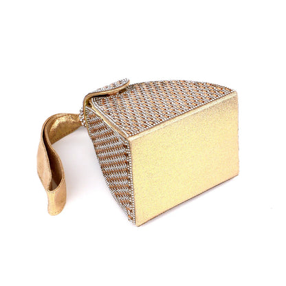 Fashion Lady Evening Bags Acrylic Day Clutch Triangle Design Diamonds Party Shoulder Handbags Banquet Purse
