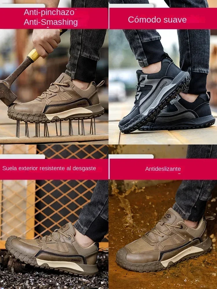 Fashion Insulation 10kv Mens Anti-smash Work Boots Anti-smash Anti-puncture Work Sneakers Indestructible Protective Safety Boots