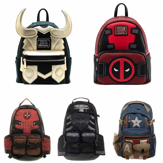 Avengers Deadpool Captains America Backpack Anime Cartoon Backpacks Outdoor Leisure Travel High Capacity Backpack Gifts