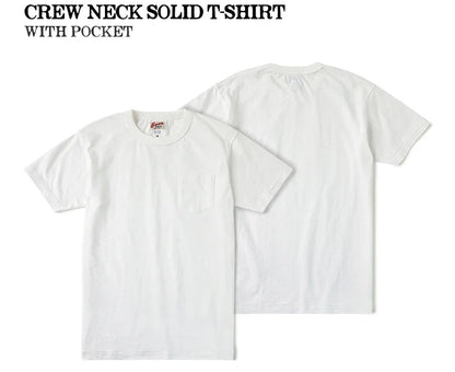 Rugged Bronson Loopwheel Tubular Pocket T-Shirt 220g Slub Cotton Men's Seamless Side Tee Short Sleeve