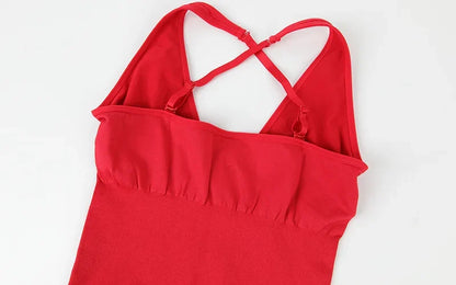 Halter Bodysuit Deep V Camisole Adjustable Strap Shapewear Top Tummy Control Women Sexy Thong Body Shaper Seamless Fajas 2025