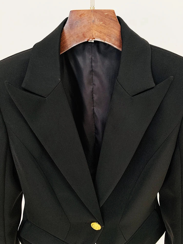 HIGH STREET Newest 2026 Designer Jacket Women's Slim Fitting Single Button Lapel Blazer
