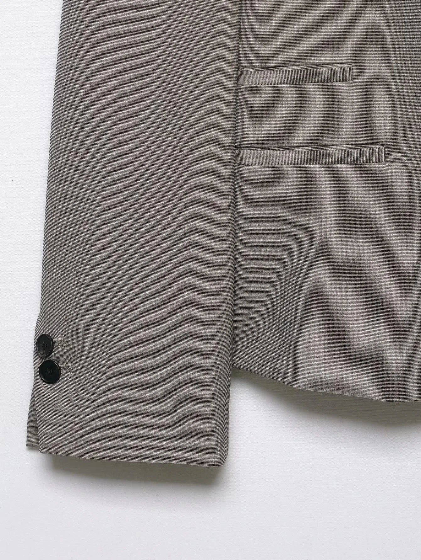 Vintage Office Lady Gray Solid Blazer Stand Collar Long Sleeve Loose Blazer Fashion 2026 Spring Summer Casual Blazer