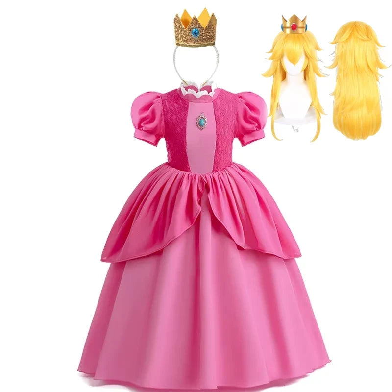 Kids Girl Princess Dress Cosplay Princess Costume Children's Birthday Carnival Dress Girls Party Dress Performance Costume