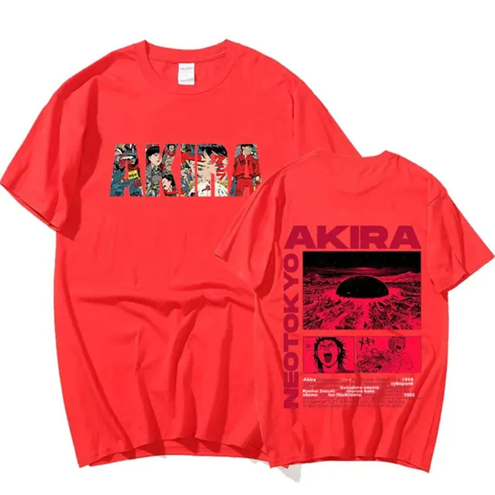Japanese Anime Neo Tokyo Akira T Shirt Movie Science Fiction Manga Shotaro Kaneda Men Short Sleeve T Shirts 100% Cotton 72417