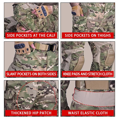 Outdoor Military Tactics Work Pants G3 Cargo Trousers Training Hiking GEN3 Green Spot Combat Tactical Pants Hunting Clothes Men
