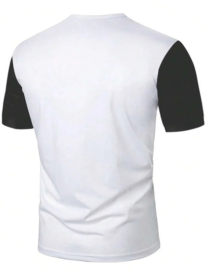 A men's personalized pattern printed short-sleeved T-shirt for comfortable and breathable summer wear