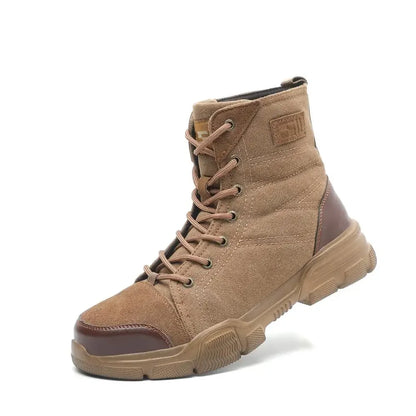 Customizable Steel Toe Boots for Men Work Boots Indestructible Work Shoes Desert Safety Boots Safety Shoes