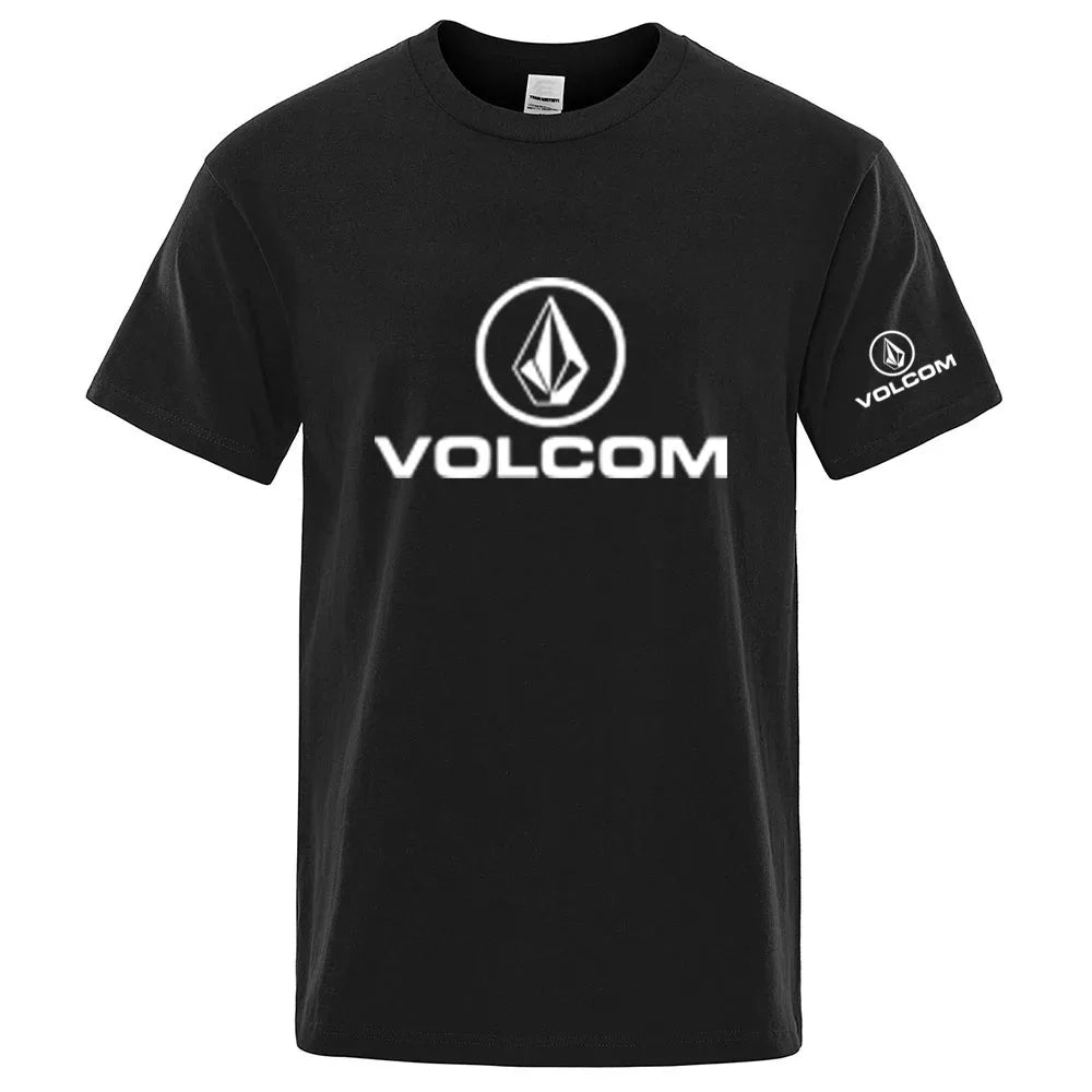 VOLCOM 2025 New Men's Quick Dry Ordinary Designer Thin Short Sleeve Sport T Shirt Fitness Breathable Versatile Tops