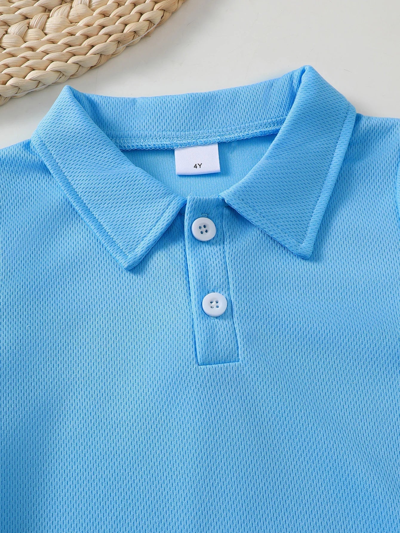 Boys' Summer Fashionable Comfortable Short Sleeve POLO Shirt And Shorts Set Casual Wear for Kids