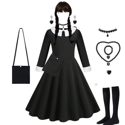 Halloween Dress Girl Costume for Girls Black Dress