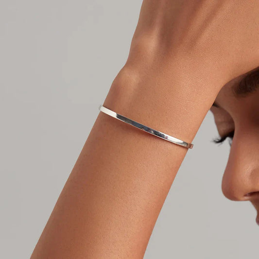 Bracelet gravé "Rien n'est impossible" en argent sterling 925, tendance et très demandé, pour homme et femme SCB160