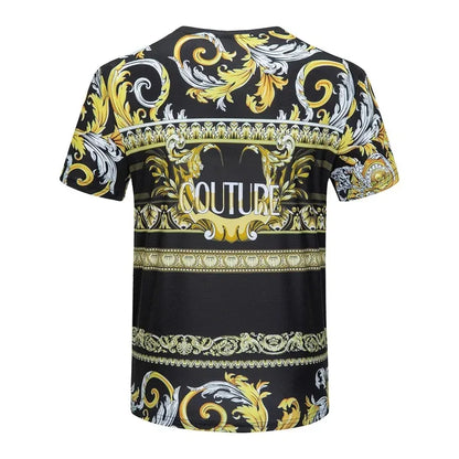Men's And Women's Summer Casual T-shirts 3D Printed Shirts Retro Luxury Royal Flowers Street Fashion Oversized Clothing Tops