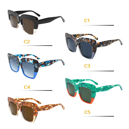 Fashion Sunglasses for Daily Wear Women Retro Asymmetric Cat Frame UV400 Polarized Office Outdoor Style  Fashion Trendy