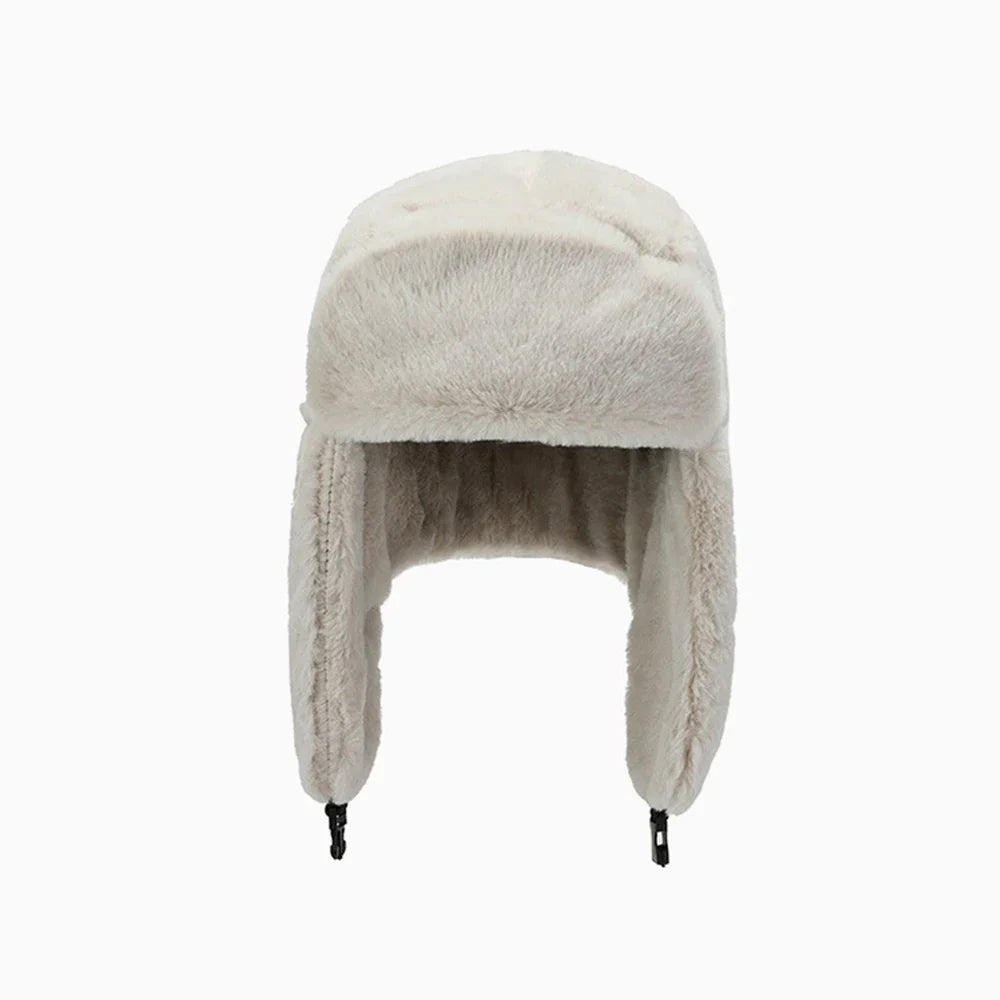 Women Men Thick Plush Windproof Winter Hat Russian Ushanka Snow Caps Bomber Hat